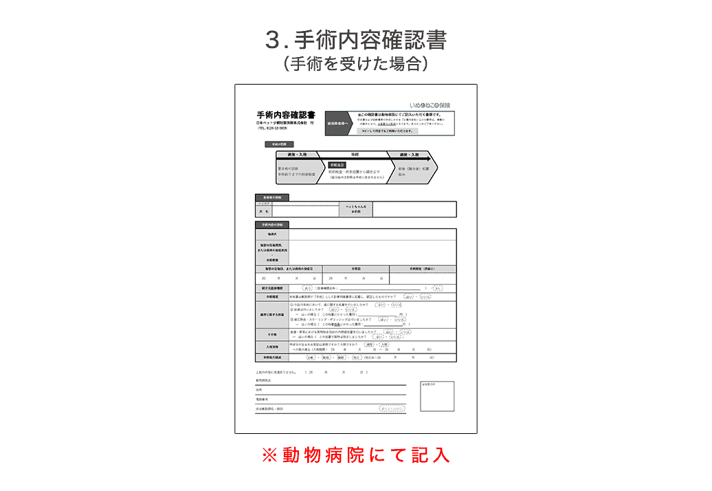 3.手術内容確認書（手術を受けた場合）